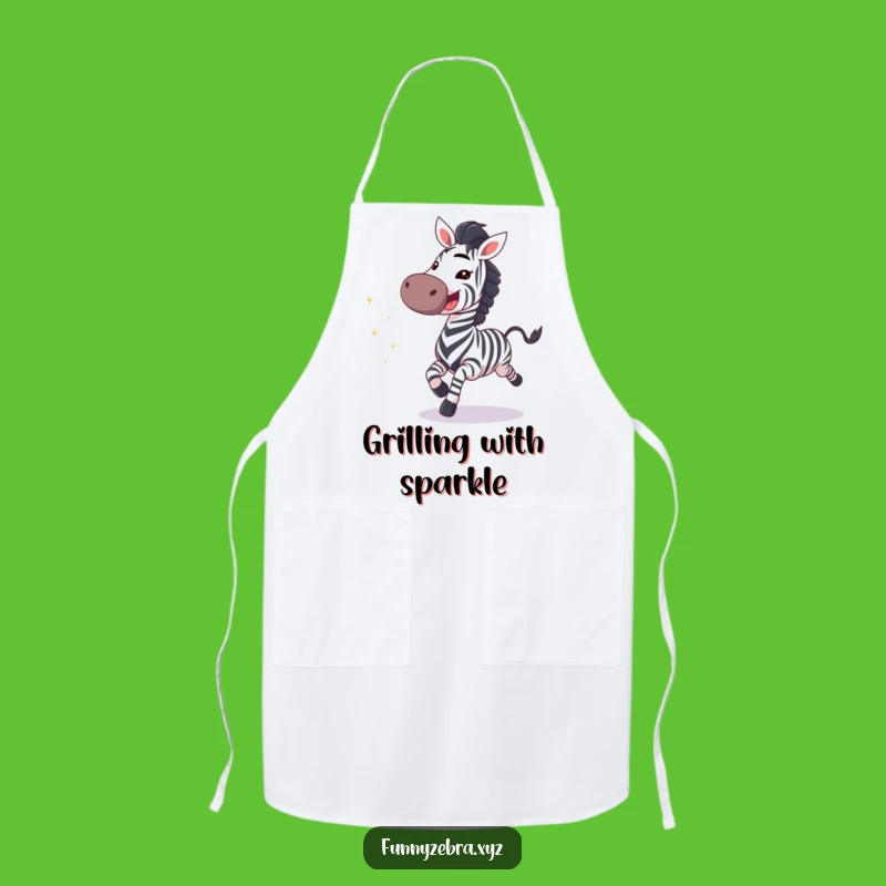 Funny Galloping Zebra Grin Apron - Chef's Hilarious Kitchen Gift