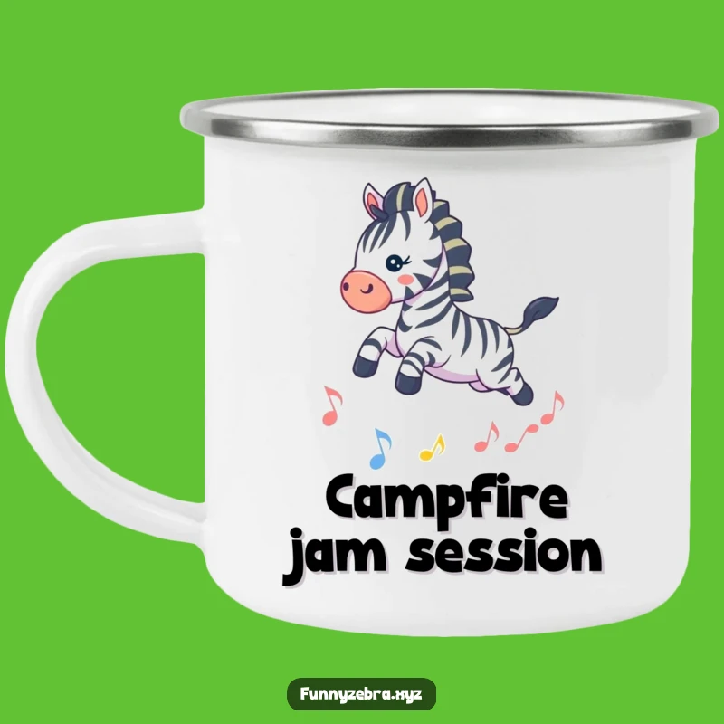 Adventure Funny Kawaii Zebra Music Leap Camping Mug: Outdoor Melody Gift