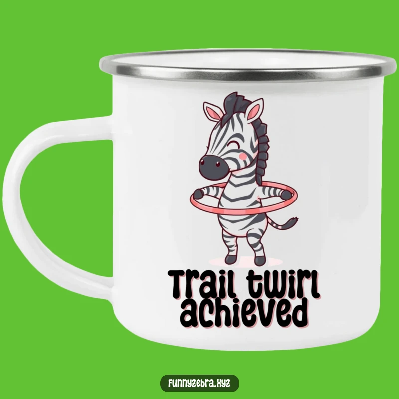 Funny Hula Hoop Zebra Camping Mug: Adventure Fuel, Funny Gift!