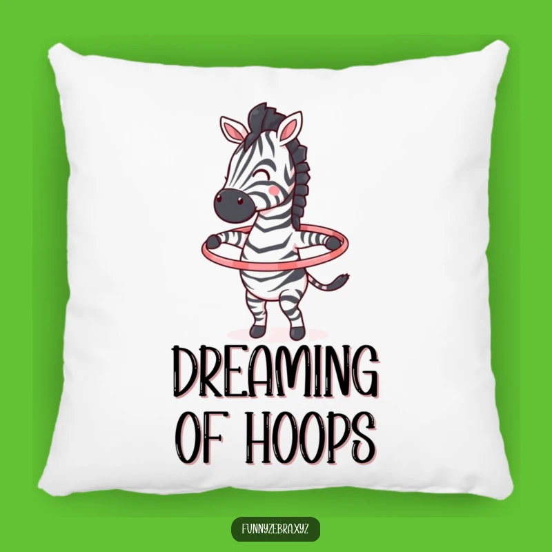 Funny Hula Hoop Zebra Pillow: Comfy Fun with a Playful Spin