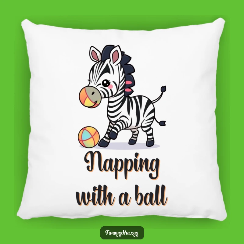 Comfy Funny Zebra Silhouette Ball Play Pillow - Soft & Playful Home Decor Gift