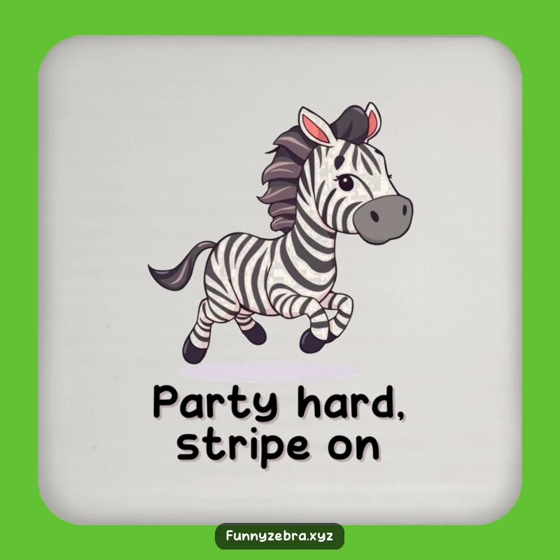 Funny Galloping Zebra Streamer Coaster: Party Protection with Style!