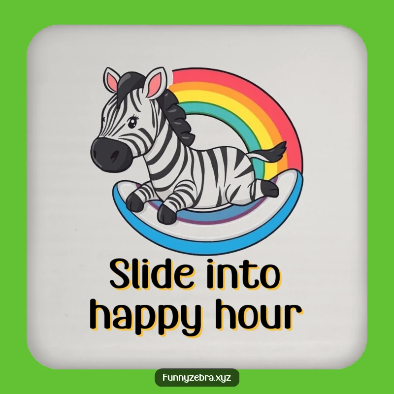 Funny Rainbow Zebra Slide Coaster: Colorful Protection with Fun!