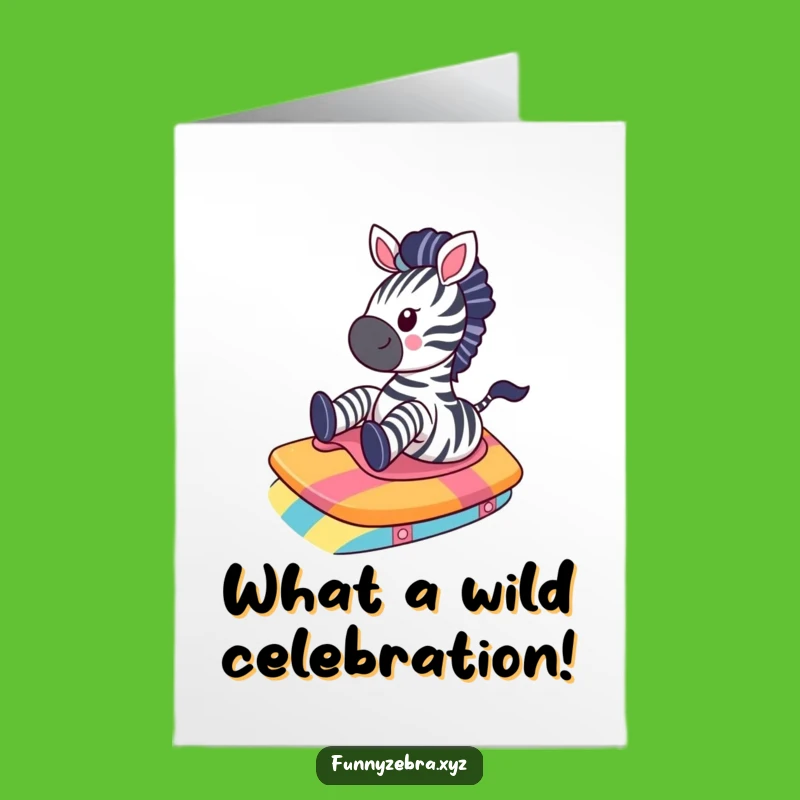 Free Printable Kawaii Zebra Congrats Card: Ramp Up Your Celebration!