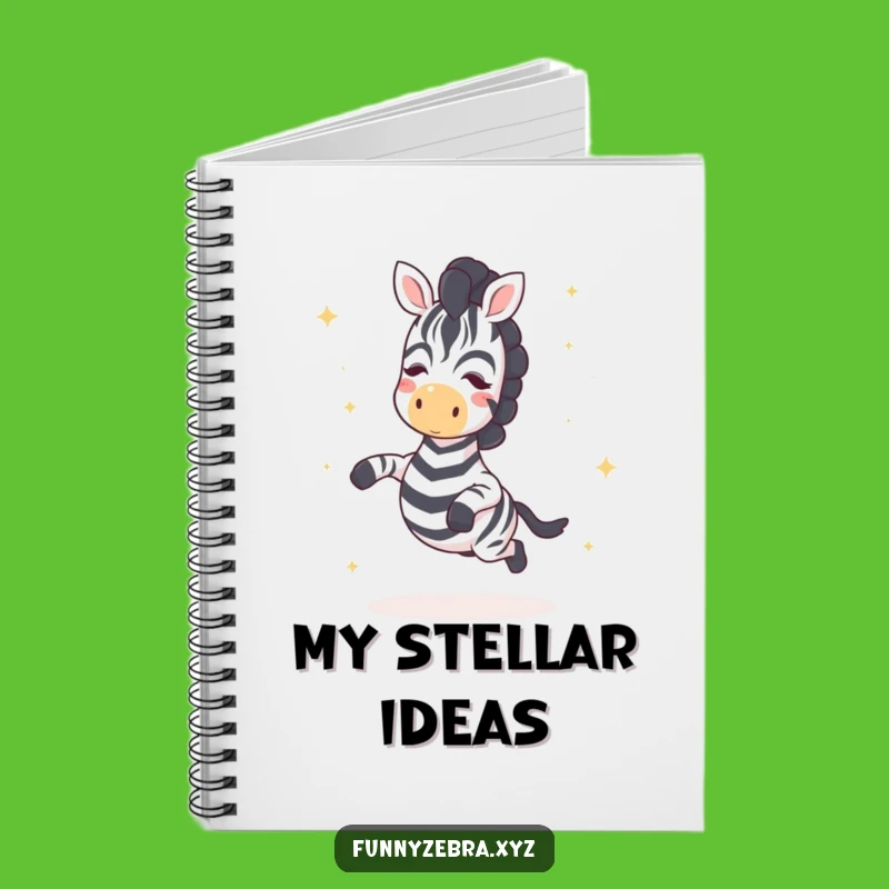 Creative Funny Kawaii Zebra Star Hop Notebook: Journal for Dreams