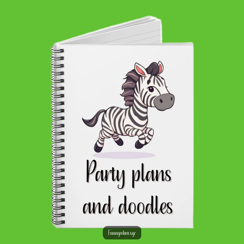 Funny Galloping Zebra Streamer Notebook: Jot Down Festive Ideas!