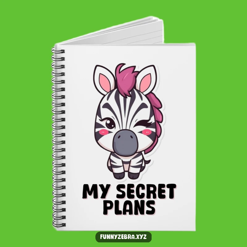 Funny Winking Zebra Notebook: Jot Down Secrets with This Funny Journal