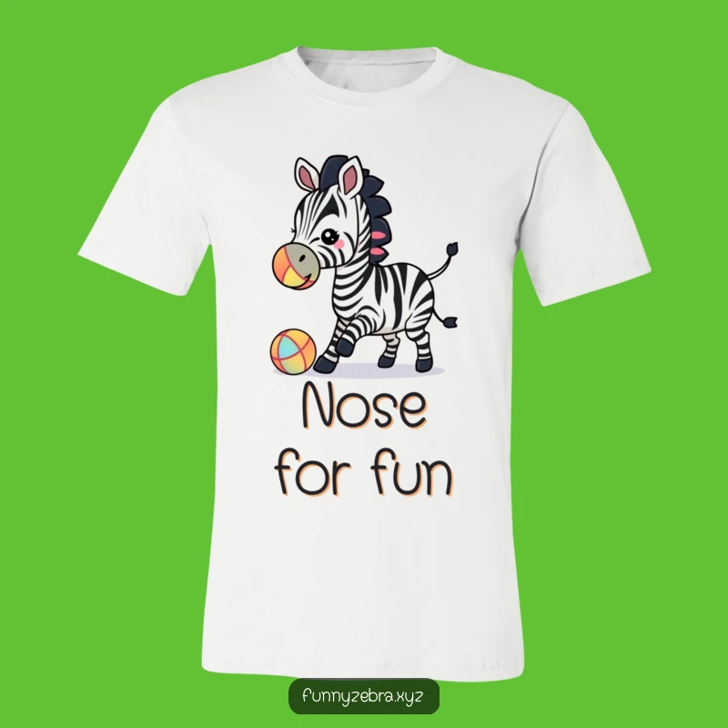Funny Zebra Silhouette Ball Play T-Shirt - Comical Animal Tee Perfect for Gifting