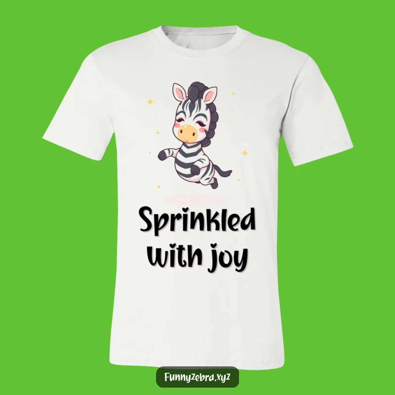 Funny Kawaii Zebra Star Hop T-Shirt: Cute Animal Shirt for Happy Vibes